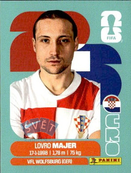 Lovro Majer Croatia samolepka Panini World Cup 2026 #CRO12