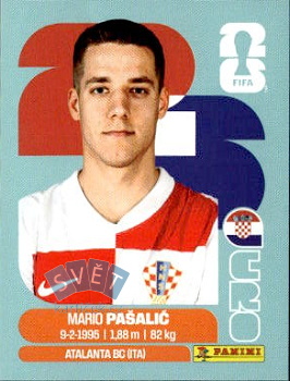 Mario Pasalic Croatia samolepka Panini World Cup 2026 #CRO14