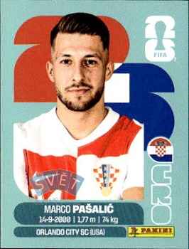 Marco Pasalic Croatia samolepka Panini World Cup 2026 #CRO17