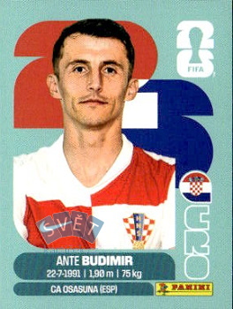 Ante Budimir Croatia samolepka Panini World Cup 2026 #CRO18