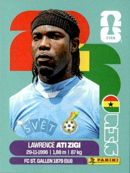 Lawrence Ati Zigi Ghana samolepka Panini World Cup 2026 #GHA2