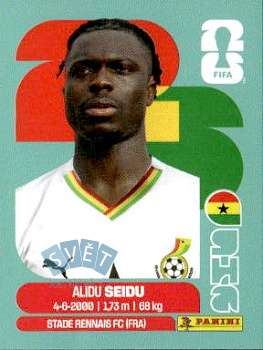 Alidu Seidu Ghana samolepka Panini World Cup 2026 #GHA5
