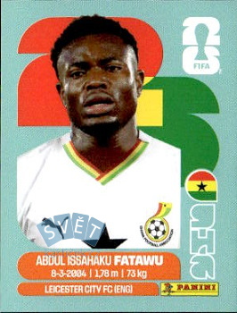 Abdul Issahaku Fatawu Ghana samolepka Panini World Cup 2026 #GHA9