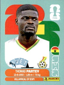 Thomas Partey Ghana samolepka Panini World Cup 2026 #GHA10