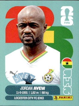 Jordan Ayew Ghana samolepka Panini World Cup 2026 #GHA16