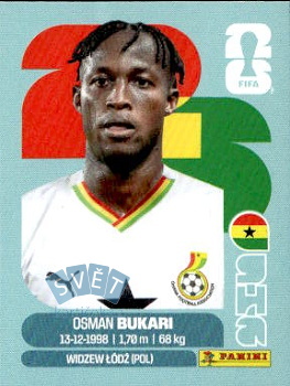 Osman Bukari Ghana samolepka Panini World Cup 2026 #GHA19