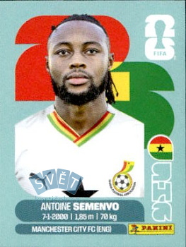 Antoine Semenyo Ghana samolepka Panini World Cup 2026 #GHA20