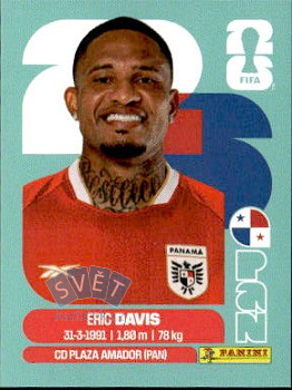 Eric Davis Panama samolepka Panini World Cup 2026 #PAN7