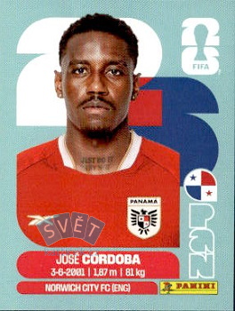 Jose Cordoba Panama samolepka Panini World Cup 2026 #PAN8