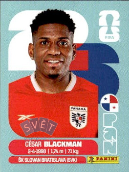Cesar Blackman Panama samolepka Panini World Cup 2026 #PAN9