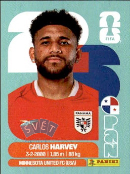 Carlos Harvey Panama samolepka Panini World Cup 2026 #PAN15