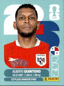 Alberto Quintero Panama samolepka Panini World Cup 2026 #PAN20