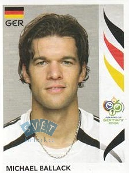 Michael Ballack Germany samolepka Panini World Cup 2006 #25