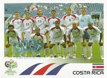 Team Photo Costa Rica samolepka Panini World Cup 2006 #36