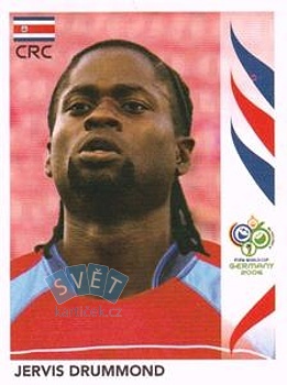 Jervis Drummond Costa Rica samolepka Panini World Cup 2006 #39