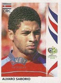 Alvaro Saborio Costa Rica samolepka Panini World Cup 2006 #52