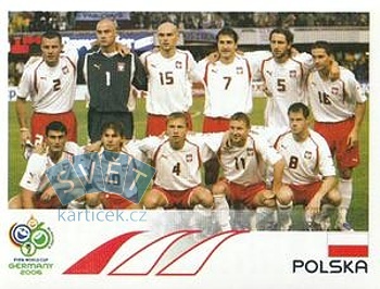Team Photo Poland samolepka Panini World Cup 2006 #55