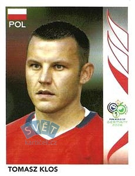 Tomasz Klos Poland samolepka Panini World Cup 2006 #60