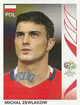 Michal Zewlakow Poland samolepka Panini World Cup 2006 #62