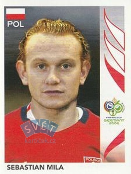 Sebastian Mila Poland samolepka Panini World Cup 2006 #65