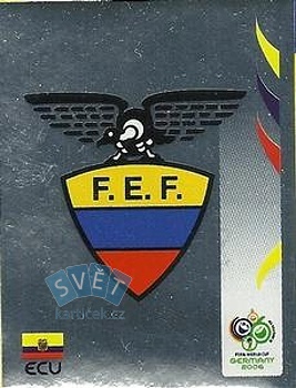 Team Emblem Ecuador samolepka Panini World Cup 2006 #75