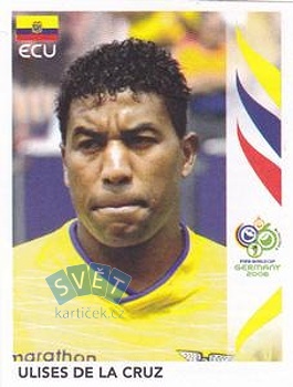 Ulises De La Cruz Ecuador samolepka Panini World Cup 2006 #79