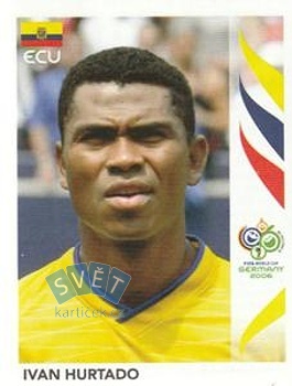 Ivan Hurtado Ecuador samolepka Panini World Cup 2006 #81