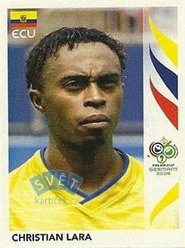 Christian Lara Ecuador samolepka Panini World Cup 2006 #83