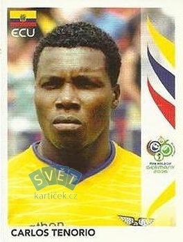 Carlos Tenorio Ecuador samolepka Panini World Cup 2006 #91