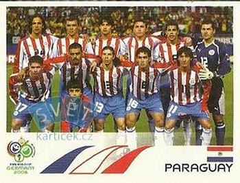 Team Photo Paraguay samolepka Panini World Cup 2006 #112