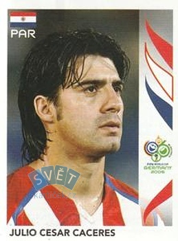 Julio Cesar Caceres Paraguay samolepka Panini World Cup 2006 #115