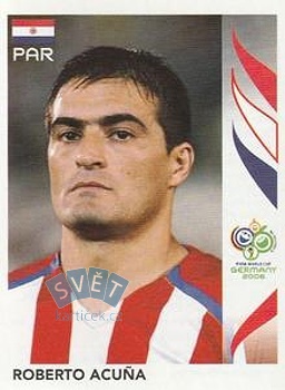 Roberto Acuna Paraguay samolepka Panini World Cup 2006 #120
