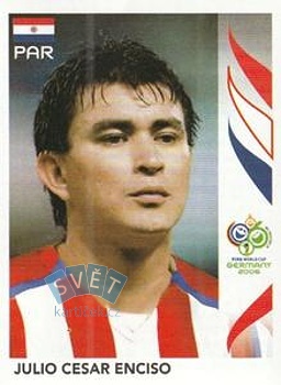 Julio Cesar Enciso Paraguay samolepka Panini World Cup 2006 #123