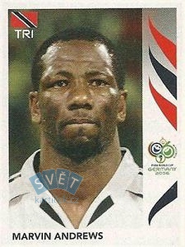 Marvin Andrews Trinidad and Tobago samolepka Panini World Cup 2006 #134