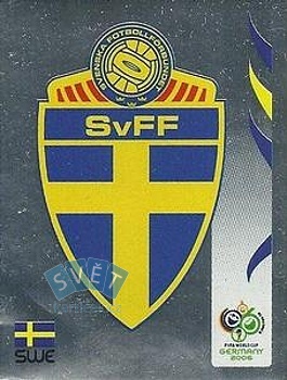 Team Emblem Sweden samolepka Panini World Cup 2006 #151