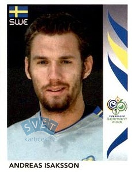 Andreas Isaksson Sweden samolepka Panini World Cup 2006 #152