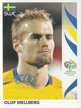 Olof Mellberg Sweden samolepka Panini World Cup 2006 #156