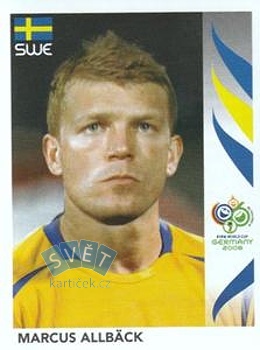 Marcus Allback Sweden samolepka Panini World Cup 2006 #165