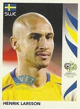 Henrik Larsson Sweden samolepka Panini World Cup 2006 #168