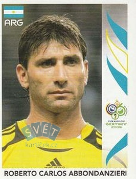 Roberto Abbondanzieri Argentina samolepka Panini World Cup 2006 #171