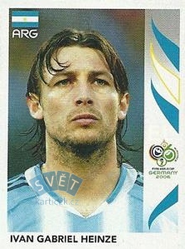 Ivan Gabriel Heinze Argentina samolepka Panini World Cup 2006 #174