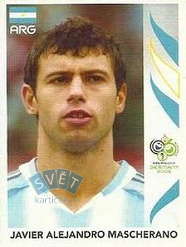 Javier Alejandro Mascherano Argentina samolepka Panini World Cup 2006 #180