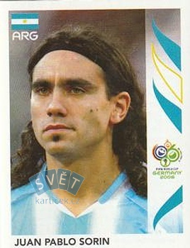Juan Pablo Sorin Argentina samolepka Panini World Cup 2006 #182
