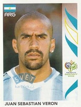 Juan Sebastian Veron Argentina samolepka Panini World Cup 2006 #183