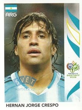Hernan Jorge Crespo Argentina samolepka Panini World Cup 2006 #184