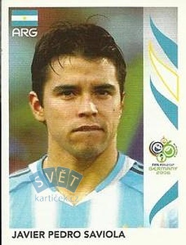 Javier Pedro Saviola Argentina samolepka Panini World Cup 2006 #186