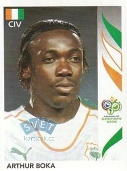 Arthur Boka Cote D'Ivoire samolepka Panini World Cup 2006 #191