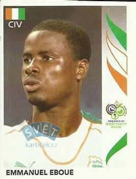 Emmanuel Eboue Cote D'Ivoire samolepka Panini World Cup 2006 #193