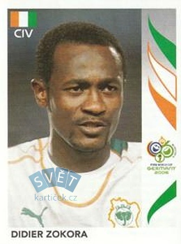 Didier Zokora Cote D'Ivoire samolepka Panini World Cup 2006 #202