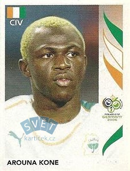 Arouna Kone Cote D'Ivoire samolepka Panini World Cup 2006 #206